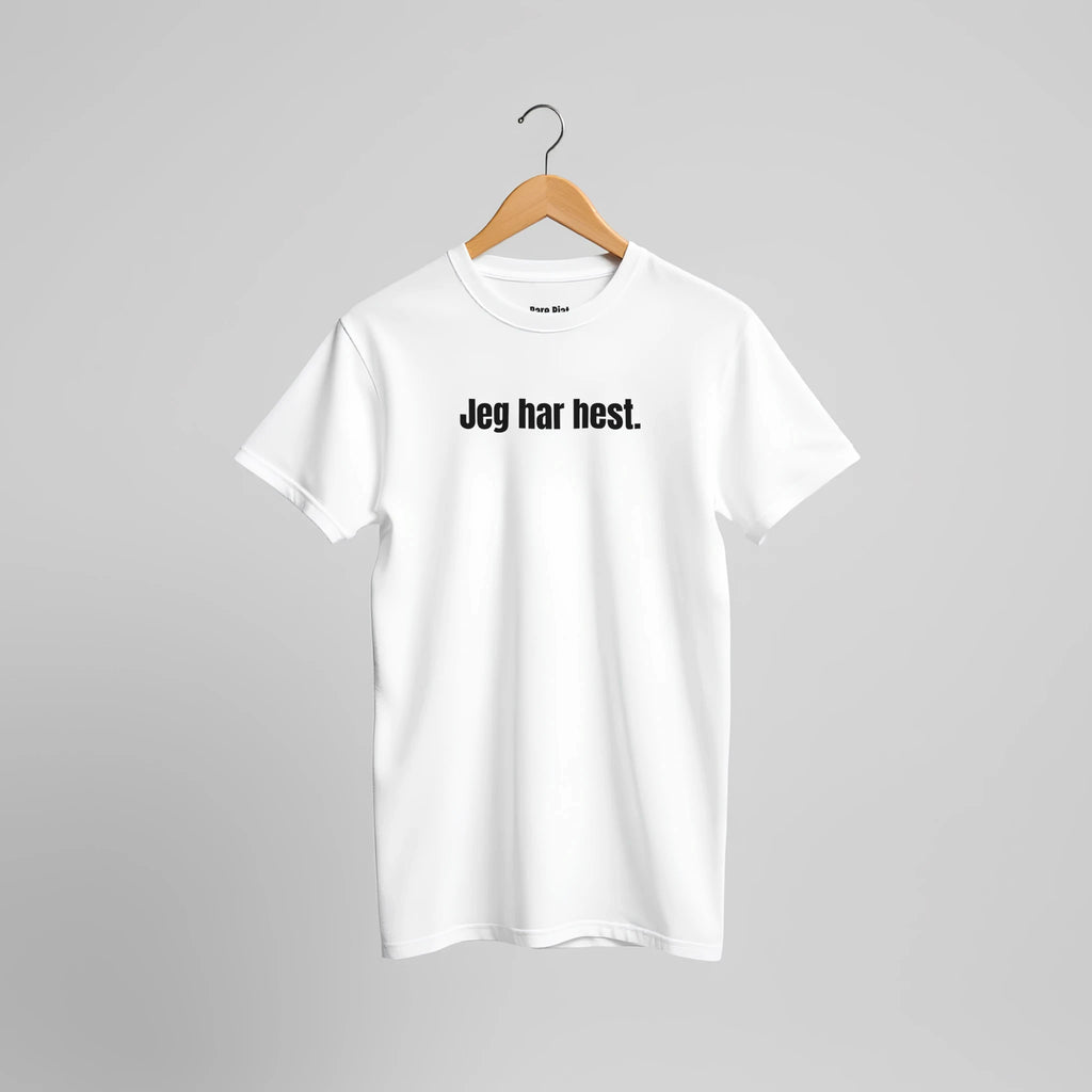 T-shirt fra Bare Pjat med teksten ”Jeg har hest.”, alternativ visning